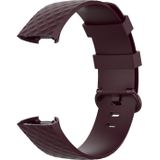 18mm Color Buckle TPU Wrist Strap Watch Band for Fitbit Charge 4 / Charge 3 / Charge 3 SE(Rosewood)
