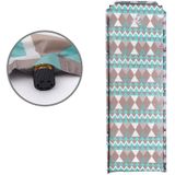 Double Air Hole Automatic Inflatable Pad Outdoor Camping Tent Pad Moisture-Proof Stitched Lunch Break Sleeping Pad(Gray Blue Printing)