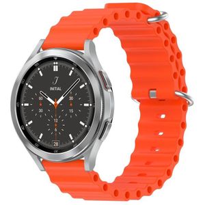 Voor Samsung Galaxy Watch 4 Classic 46mm 20mm Ocean Style siliconen effen kleur horlogeband