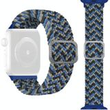 Buckle Braided Elastic Strap Watchband For Apple Watch Series 6 & SE & 5 & 4 44mm / 3 & 2 & 1 42mm(Wave Pattern Camouflage)