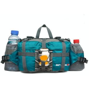 5L Outdoor Sports Multifunctional Cycling Hiking Waist Bag Waterproof Large-Capacity Kettle Bag  Size: 28.5 x 15 x 13cm(Peacock Green)
