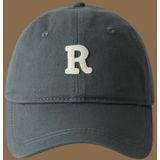 Grote pet maat Duck Tongue Hat R gelabeld Letter Soft Top Baseball Caps (Dark Gary)