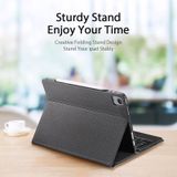 DUX DUCIS Bluetooth Keyboard Leather Case with Touchpad & Smart Sleep Function For iPad Pro 11 inch 2021 / 2020 & Air 2022 / Air 2020 10.9(Black)