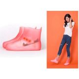 Fashion Integrated PVC Waterproof  Non-slip Shoe Cover with Thickened Soles Size: 34-35(Pink)