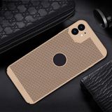 MOFi Honeycomb Texture Breathable PC Shockproof Protective Back Cover Case For iPhone 12 mini(Gold)