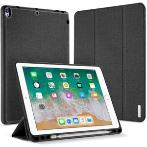 For iPad Air 10.5 (2019) / iPad Pro 10.5 DUX DUCIS Domo Series Horizontal Flip Magnetic PU Leather Case with 3-folding Holder & Pen Slot(Black)