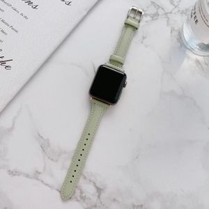 Naaimaal Weave Small Taille Lederen Vervanging Strap Horlogeband voor Apple Watch Series 7 41mm / 6 & SE & 5 & 4 40mm / 3 & 2 & 1 38mm