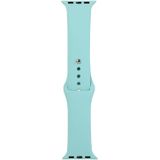 For Apple Watch Series 5 & 4 40mm / 3 & 2 & 1 38mm Silicone Watch Replacement Strap  Short Section (female)(Ice Sea Blue)