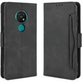 For Nokia 7.2 / 6.2 Wallet Style Skin Feel Calf Pattern Leather Case ?with Separate Card Slot(Black)