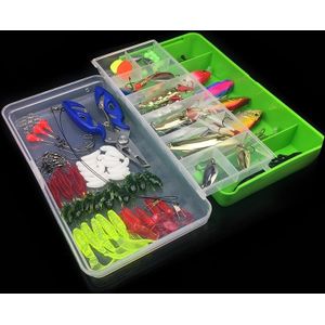 101 PCS Fishing Bait Lure Kit Fishing Tackle (White)