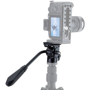Fotopro MH-2A aluminiumlegering heavy duty videocamera statief actie vloeibare sleepkop met schuifplaat voor DSLR - spiegelreflexcamera's (zwart)