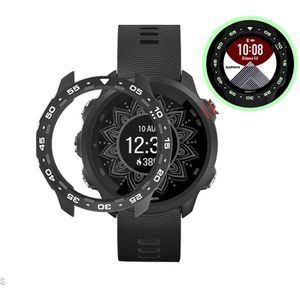 For Garmin Forerunner 245 / 245M Smart Watch TPU Protective Case  Color:Black+White Luminous Green