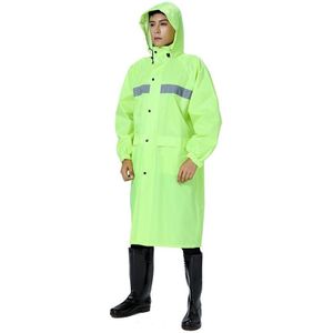 X18 Siamese Rainjas Outdoor Adult Reflecterende Riding Rainjas  Grootte: XL (Fluorescerend groen)