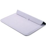 PU Leather Ultra-thin Envelope Bag Laptop Bag for MacBook Air / Pro 15 inch  with Stand Function(Light Purple)