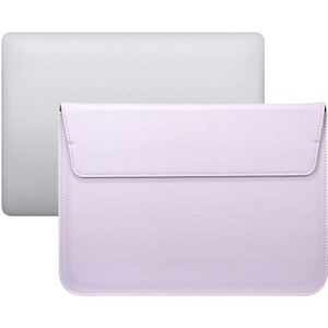 PU Leather Ultra-thin Envelope Bag Laptop Bag for MacBook Air / Pro 15 inch  with Stand Function(Light Purple)