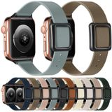 Magnetische zwarte vierkante gesp horlogeband voor Apple Watch Series 7 41 mm / 6 & SE & 5 & 4 40 mm / 3 & 2 & 1 38 mm
