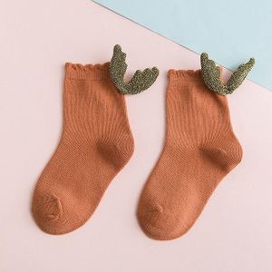 Girls Fashion Personality Wings Socks Baby Cotton Socks  Color:Ginger Red(L)
