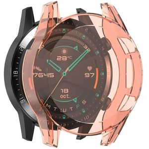 For Huawei Watch GT2 46mm Full Coverage Watch Protective Case with Screen(Transparent Pink)