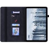 Voor Nokia T21 Skin Feel Effen Kleur Rits Lederen Tablet Case (Zwart)