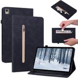 Voor Nokia T21 Skin Feel Effen Kleur Rits Lederen Tablet Case (Zwart)