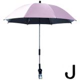 Stroller Universal Stroller Umbrella Sliding Baby Artifact Vinyl Anti-UV Universal Clip Sun And Rain Dual-use Umbrella(Pink)