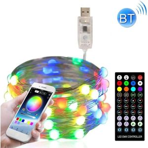 Kerstdecoratie USB Copper Wire String Light Remote Controller & Bluetooth Mobile App Control  Lengte: 5M 50 LED's