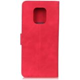 Voor Motorola Moto G Power 2021 KHAZNEH Retro Texture PU + TPU Horizontale Flip Lederen kast met Holder & Card Slots & Wallet(Rood)