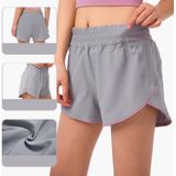Lichtgewicht ademende sneldrogende sport shorts Perzik Heup Hoge Taille Loose Running Shorts (Kleur: Roze Taupe Maat: S)