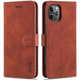 AZNS Skin Feel Calf Texture Horizontal Flip Leather Case with Card Slots & Holder & Wallet For iPhone 11 Pro(Brown)