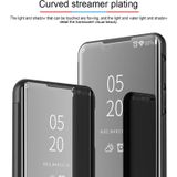 Voor Galaxy S20+ Vergulde spiegel horizontale flip lederen behuizing met houder (zilver)