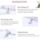 S925 Silver Pendant DIY Love Letter Bracelet Accessories