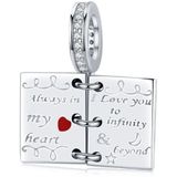 S925 Silver Pendant DIY Love Letter Bracelet Accessories