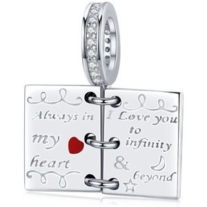 S925 Silver Pendant DIY Love Letter Bracelet Accessories