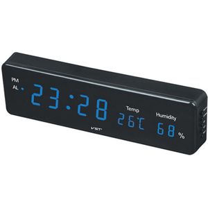 Combinatorial Alarm Clock Practical Digital Hanging Dual-purpose LED Clock  EU Plug(Blue)