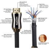 1m Metal Body HDMI 2.0 High Speed HDMI 19 Pin Male to HDMI 19 Pin Male Connector Cable