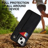 Crazy Horse Texture Shockproof TPU + PU Leather Case with Card Slot & Wrist Strap Holder For iPhone 13 mini(Black)