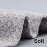 3 Pairs of Bamboo Fiber Men Double Needle Dark Flower Small Square Section Business Tube Socks(Blue Grey)