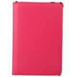 Litchi Texture 360 Degree Rotating Leather Case with Holder for Galaxy T350(Magenta)