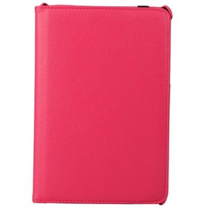 Litchi Texture 360 Degree Rotating Leather Case with Holder for Galaxy T350(Magenta)