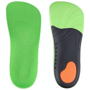 1 Pair 068 Sports Shockproof Massage Arch Of Foot Flatfoot Support Half Insole Shoe-pad  Size:M (255-260mm)(Green Orange)