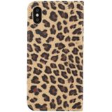 Leopard Pattern Horizontal Flip Leather Case for  iPhone XS Max  With Holder & Card Slots(Brown)