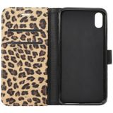 Leopard Pattern Horizontal Flip Leather Case for  iPhone XS Max  With Holder & Card Slots(Brown)