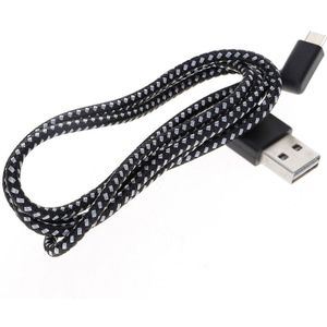 20cm 2A USB to USB-C / Type-C Nylon Weave Style Double Elbow Data Sync Charging Cable  For Galaxy S8 & S8 + / LG G6 / Huawei P10 & P10 Plus / Xiaomi Mi 6 & Max 2 and other Smartphones