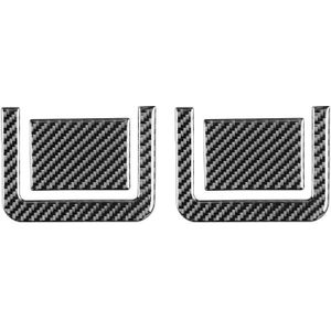 4 PCS / Set Carbon Fiber Car Rear Seat Adjustment Panel Decorative Sticker for Toyota Tundra 2014-2018 Left Right Driving Universal