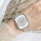Voor Apple Watch SE 2023 44 mm metalen diamanten beerketting horlogeband