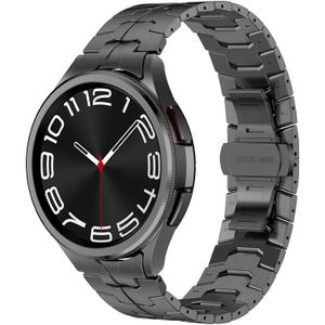 Voor Samsung Galaxy Watch 4 Classic 42 / 46 mm Lron Man gebogen verbinding roestvrijstalen horlogeband