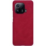 For Xiaomi Mi 11 Pro NILLKIN QIN Series Crazy Horse Texture Horizontal Flip Leather Case with Card Slot(Red)