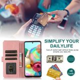 For Samsung Galaxy A71 5G Skin-feel Crazy Horse Texture Zipper Wallet Bag Horizontal Flip Leather Case with Holder & Card Slots & Wallet & Lanyard(Rose Gold)