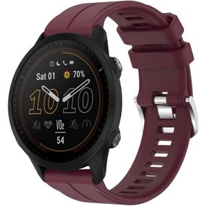 Voor Garmin Forerunner 955 22 mm Solid Color Silicone Watch Band (Bourgondië)