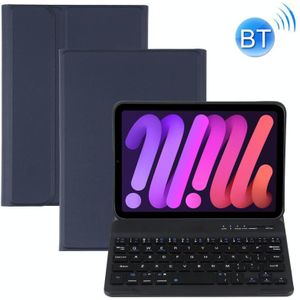A06 Afneembare lambextuur ultradunne TPU Bluetooth-toetsenbord lederen tas met standaard voor iPad mini 6